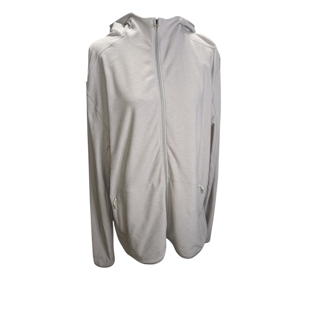lululemon athletica Men's Light Gray Zip-Up Jacket Size XL Flaw